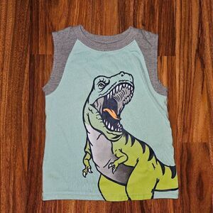 5 For $25 Garanimals Blue and Grey T-Rex Muscle Tank Toddler Size 2T
